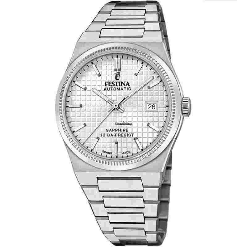 Festina
Swiss Made AUTO 40MM Silver Dial SS Men's Watch F20028-1
