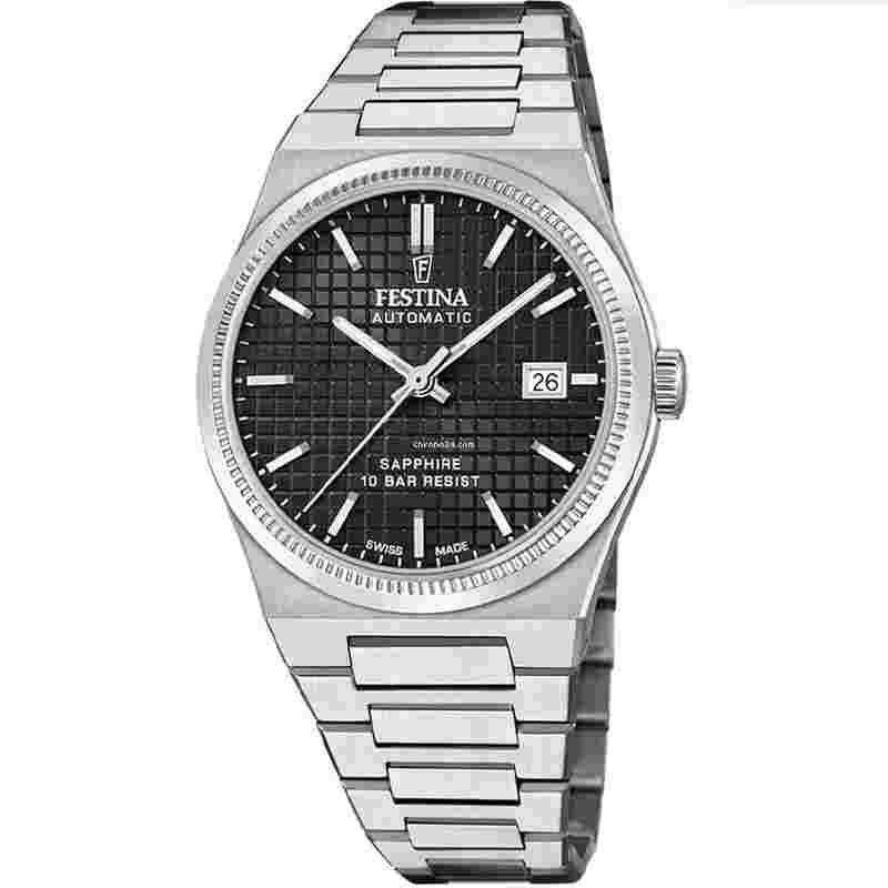 Festina
Swiss Made AUTO 40MM Black Dial SS Men's Watch F20028-4