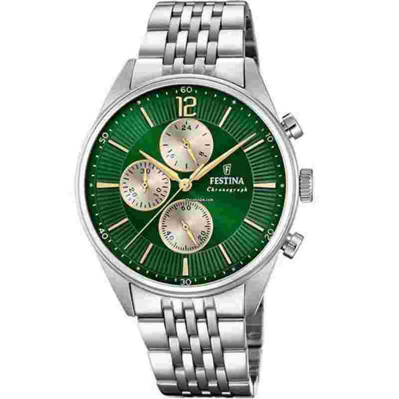 Festina
Timeless 41.5MM CHRONO Green Dial Men's Watch F20285-9