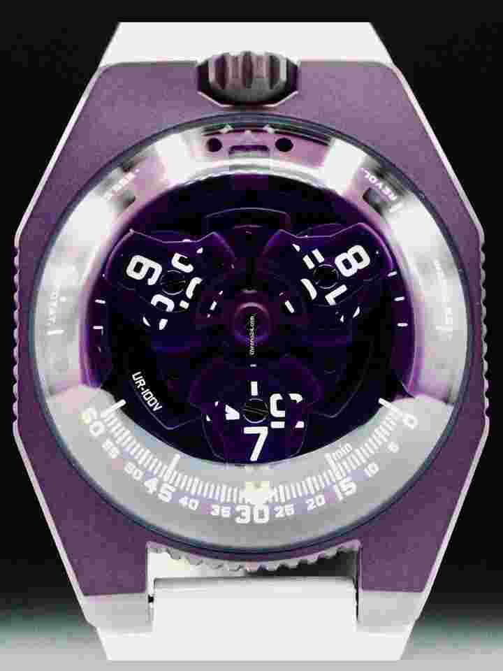 Urwerk
UR-100V Violet on White Rubber Strap