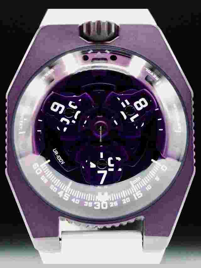 Urwerk
                           
                                 UR-100V Violet on White Rubber Strap