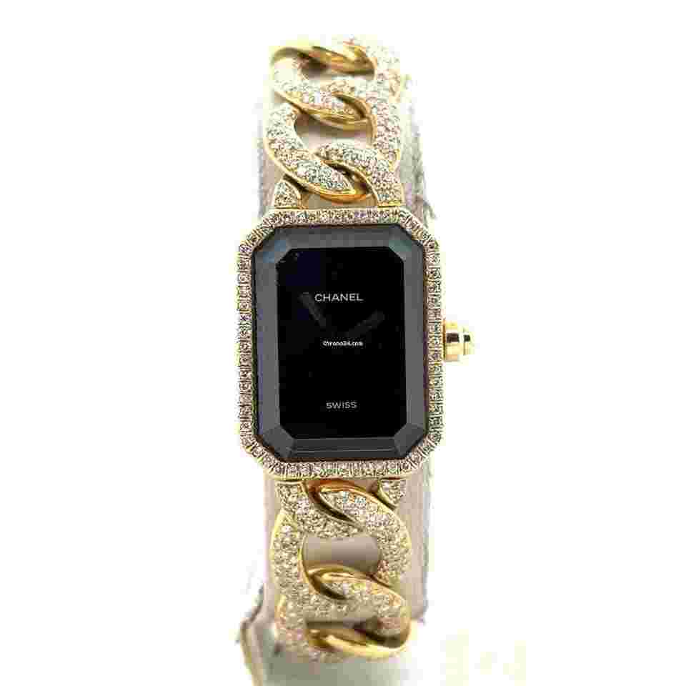 Chanel Première
Quartz 20mm 18k Yellow Gold Diamond Bracelet/Bezel Ladies H0114