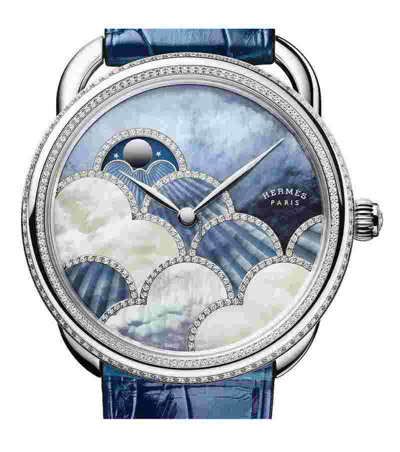 Hermès Arceau
PETITE LUNE DANS LES NUAGES 38MM AR7.B92 18K WHITE GOLD WOMEN'S WATCH