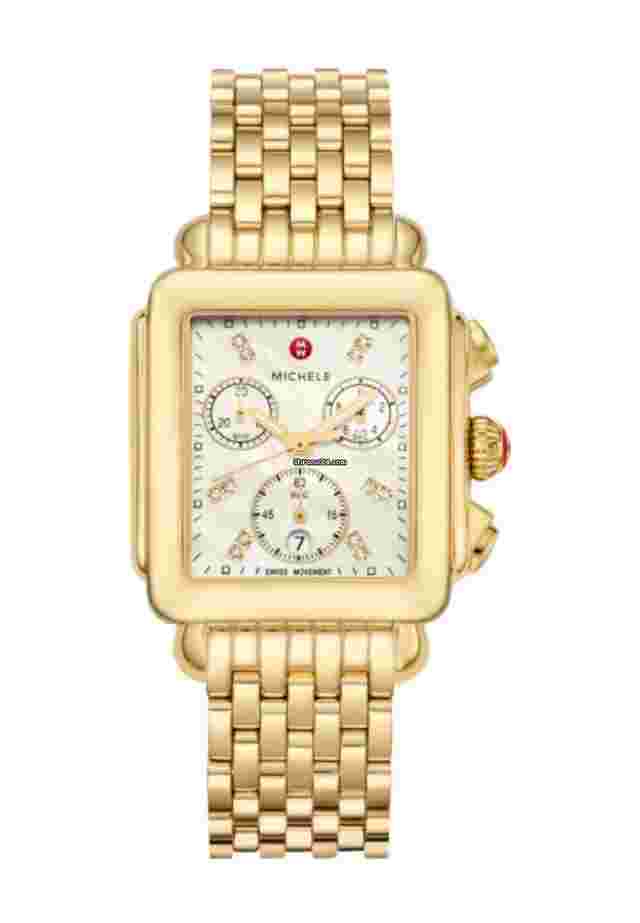 Michele Deco
                           
                                 MWW06A000780 Deco Chronograph Gold Tone 33 mm Quartz Women's Watch