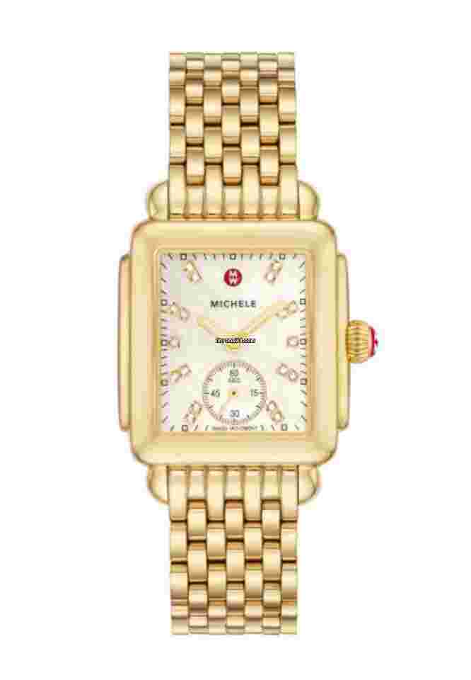 Michele Deco
                           
                                 MWW06V000004 Deco Mid Diamond Dial Gold 29 mm Quartz Women's Watch