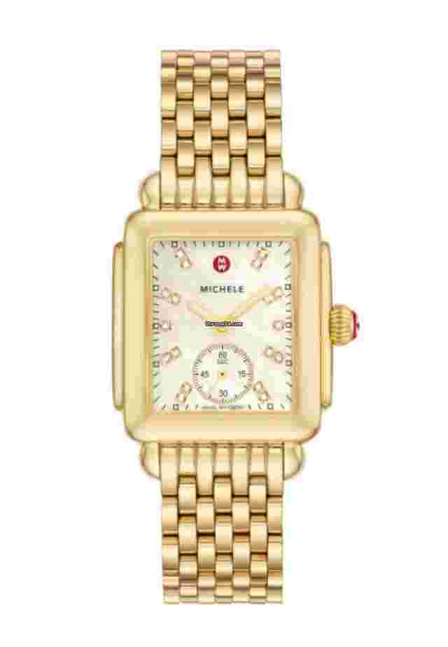 Michele Deco
                           
                                 MWW06V000004 Deco Mid Diamond Dial Gold 29 mm Quartz Women's Watch