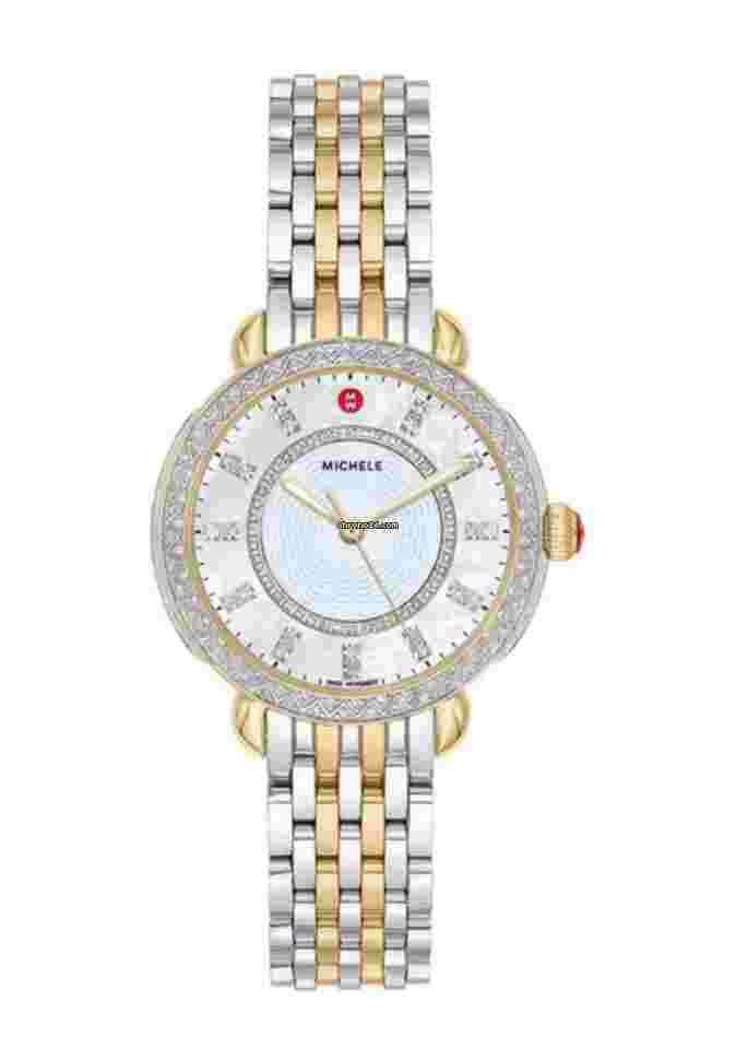 Michele
                           
                                 MWW30B000002 Sidney Classic Diamonds Steel 33 mm Quartz Women's Watch