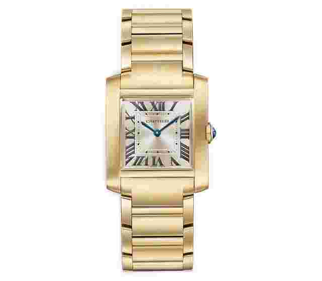 Cartier Tank Française
                           
                                 27mm Tank Francaise Medium Golden Sunray Dial 18k YG