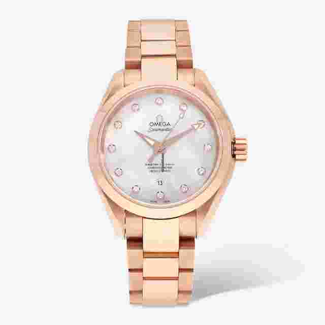 Omega Seamaster Aqua Terra
                           
                                 34mm Mother of Pearl MOP Dial Rose Gold 231.50.34.20.55.001