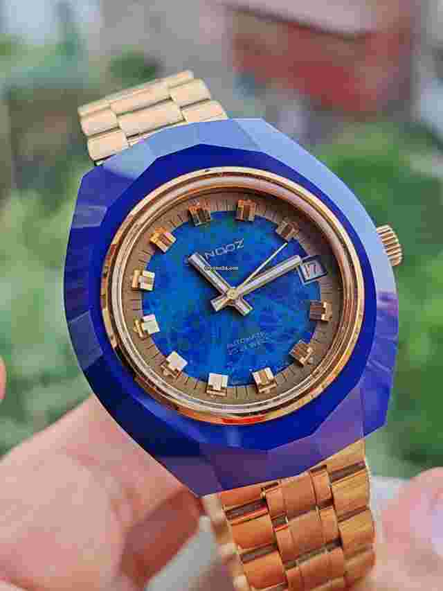 Sandoz
                           
                                 Automatic Full Blue Ceramic Case Rare Blue Dial Vintage 1980s.