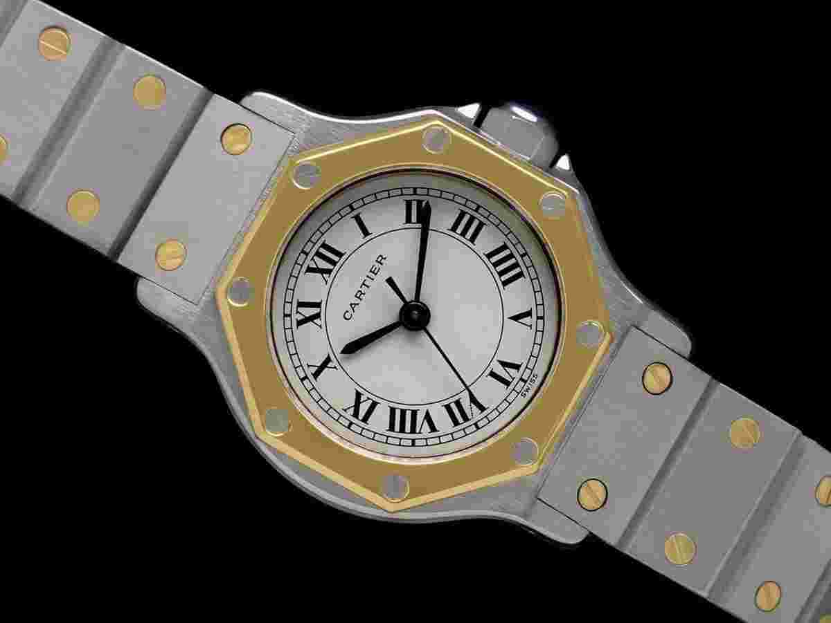 Cartier
                           
                                 Santos Octagon Ladies Watch Automatic - Stainless Steel & 18K Gold