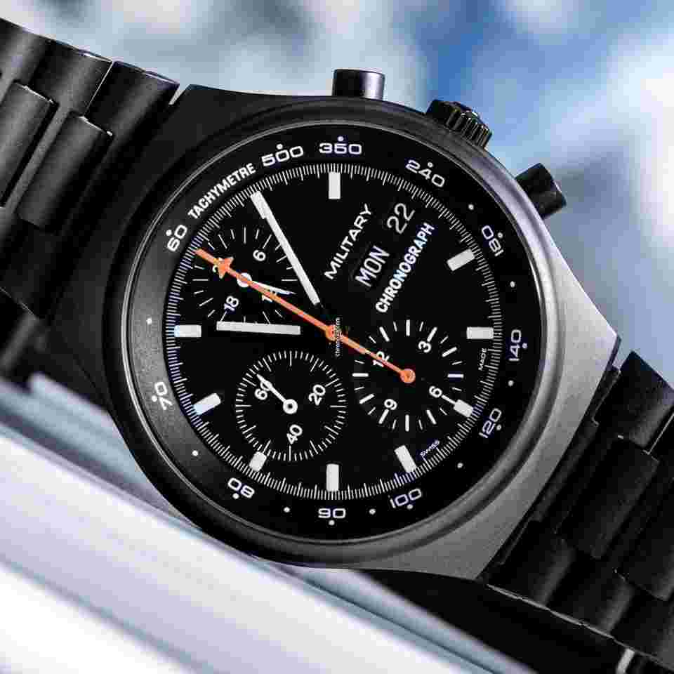 Orfina
                           
                                 1980's Orfina Porsche Design Military Prototype Ref. 7176 S NOS PVD Coated Stainless Steel Watch ( 14905)