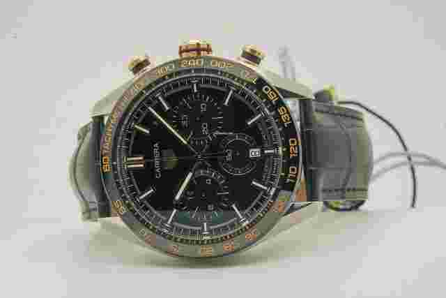 TAG Heuer Carrera
                           
                                 Calibre Heuer 02 Chronograph CBN2A5A.FC6481 Black Dial Rose Gold