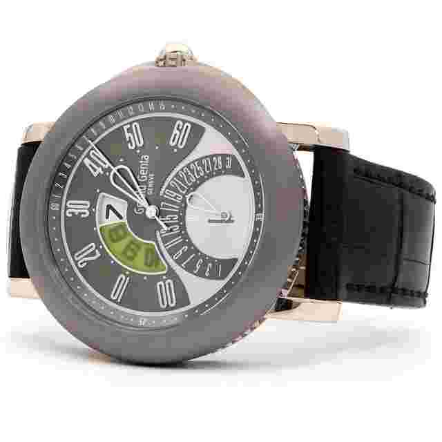 Gérald Genta Arena Bi-Retro
                           
                                 Sport Bi-Retro Retrograde Tantalum & 18kt White Gold BSP.Y.66