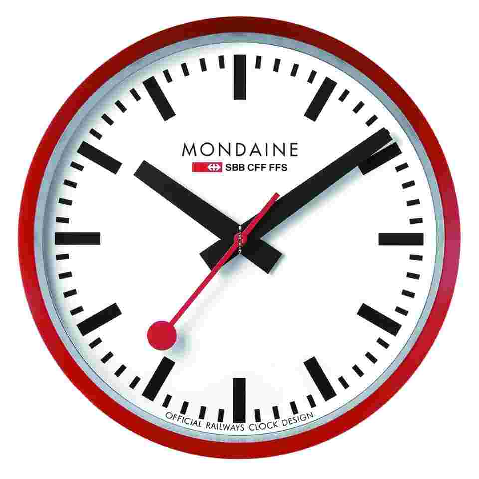 Mondaine
                           
                                 Wall Clock A990.Clock.11SBC 25cm - Official Swiss Railways Clock