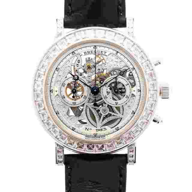 Breguet Classique
                           
                                 White Gold Chronograph Skeleton Diamond Watch Ref. 5238