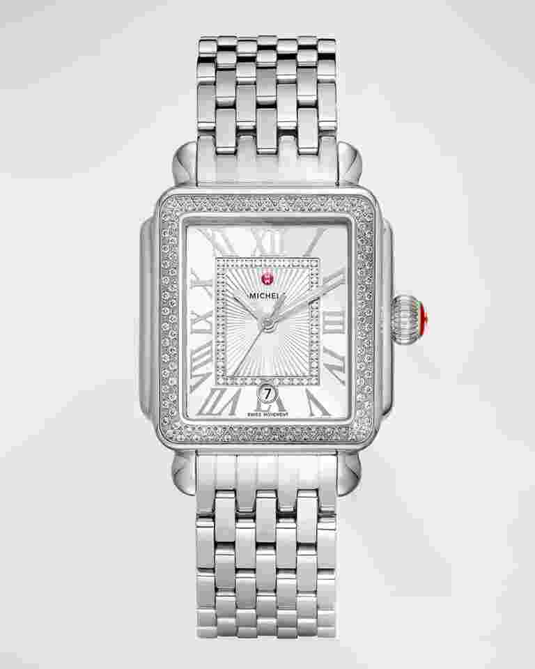 Michele Deco
                           
                                 Madison Double Row Diamond Watch Silver White Dial MWW06T000163