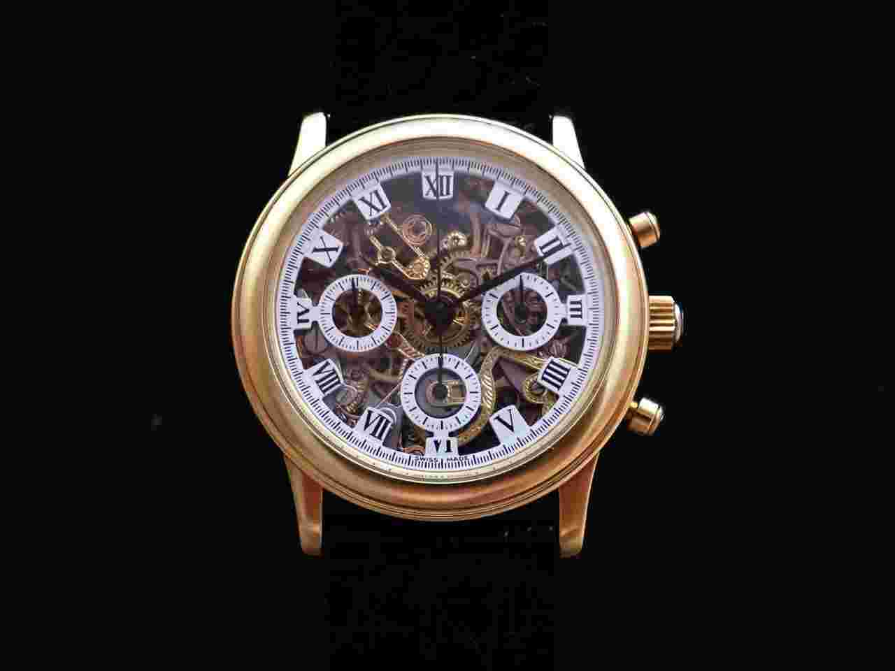 Omega Classic
                           
                                 Exceptional Vintage Mechanical Men's Skeleton Chronograph 80's
