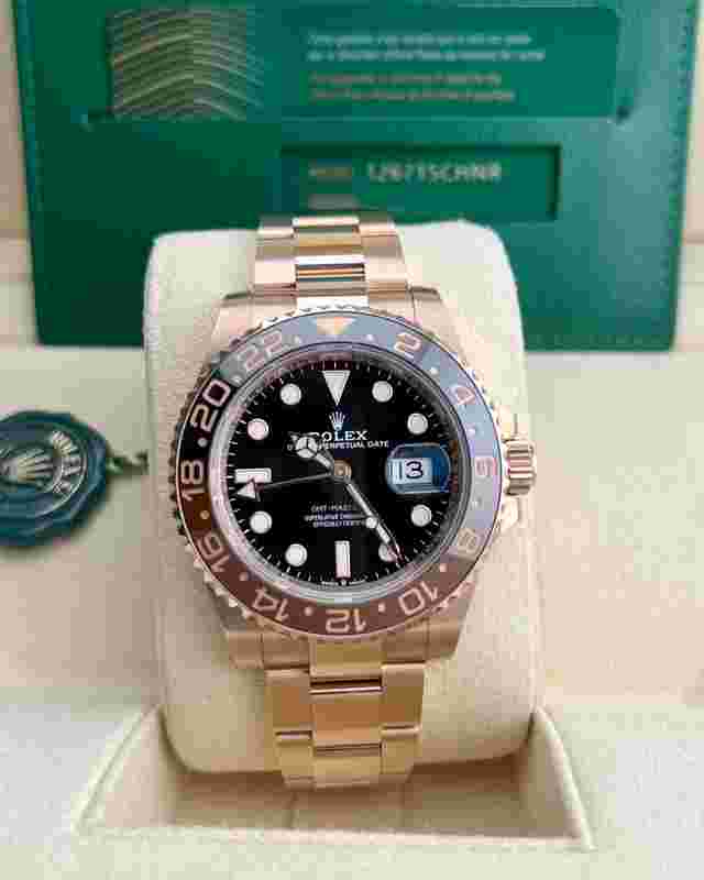 Rolex GMT-Master II
                           
                                 In Stock 2024 GMT-Master II Rootbeer 126715CHNR 18k Everose Gold Oyster Bracelet