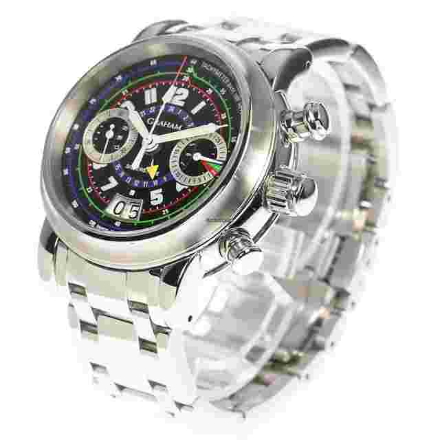 Graham Silverstone
                           
                                 Flyback Chronograph GMT 41mm Stainless Steel