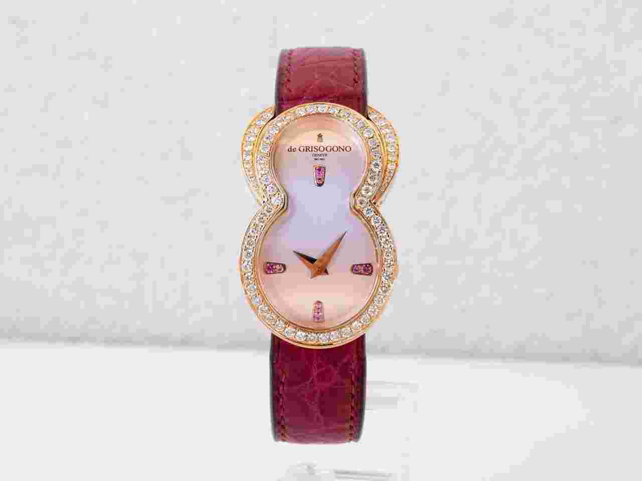 De Grisogono Be Eight 18K Rose Gold Diamonds Sapphires