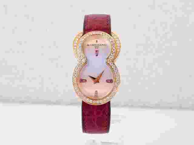 De Grisogono Be Eight 18K Rose Gold Diamonds Sapphires