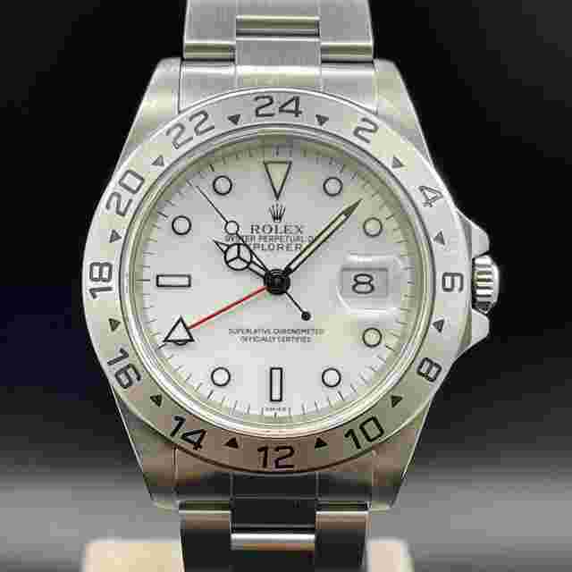 Rolex Explorer II
                           
                                 16570 White Bianco Weiß “swiss only” Full Set 2000 like NEW