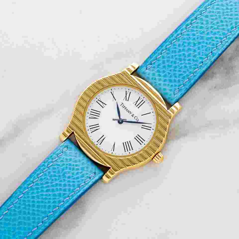 Tiffany
& Co w/18k Case/Buckle - Unpolished
