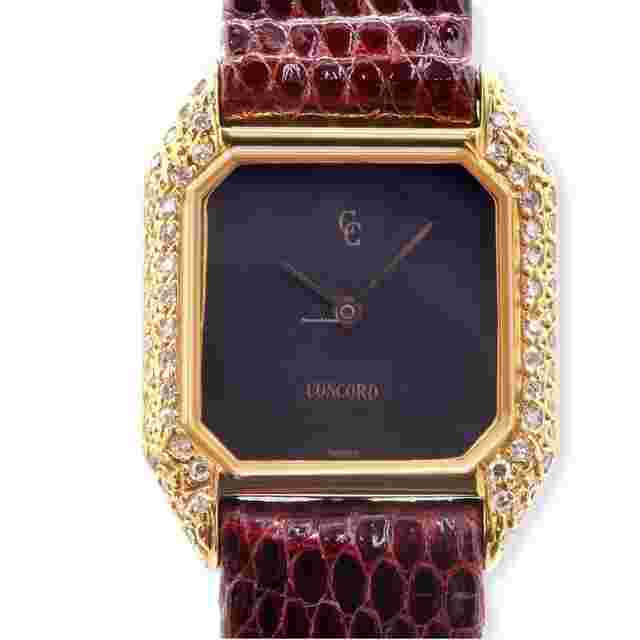 Concord
                           
                                 Vintage Ladies 18K Yellow Gold Factory Diamonds 18mm
