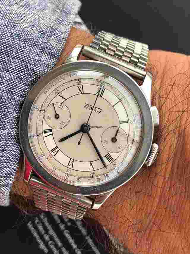 Tissot
                           
                                 15 TL 33.3 Chronograph Monopusher Dual Tone Sector Dial