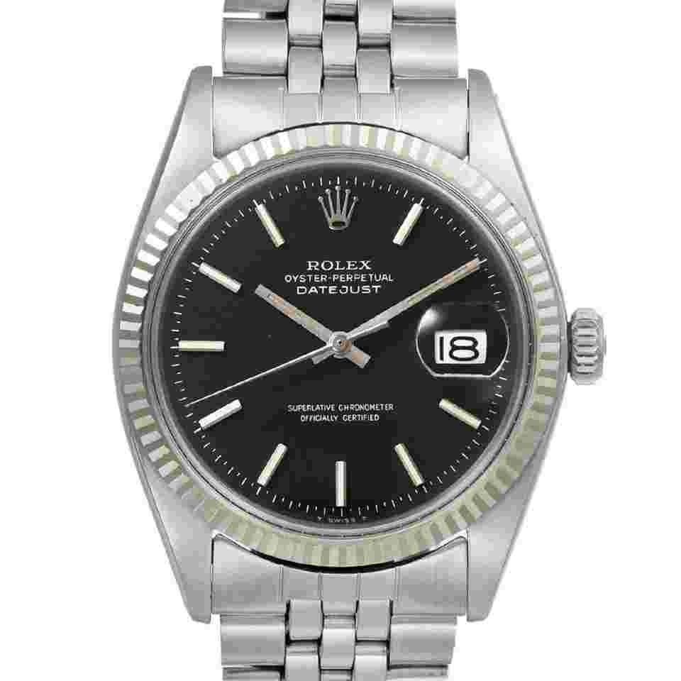 VINTAGE/ANTIQUE Circa 1968 Red Eye Dial ROLEX Datejust Ref.1601 Antique Men's Watch