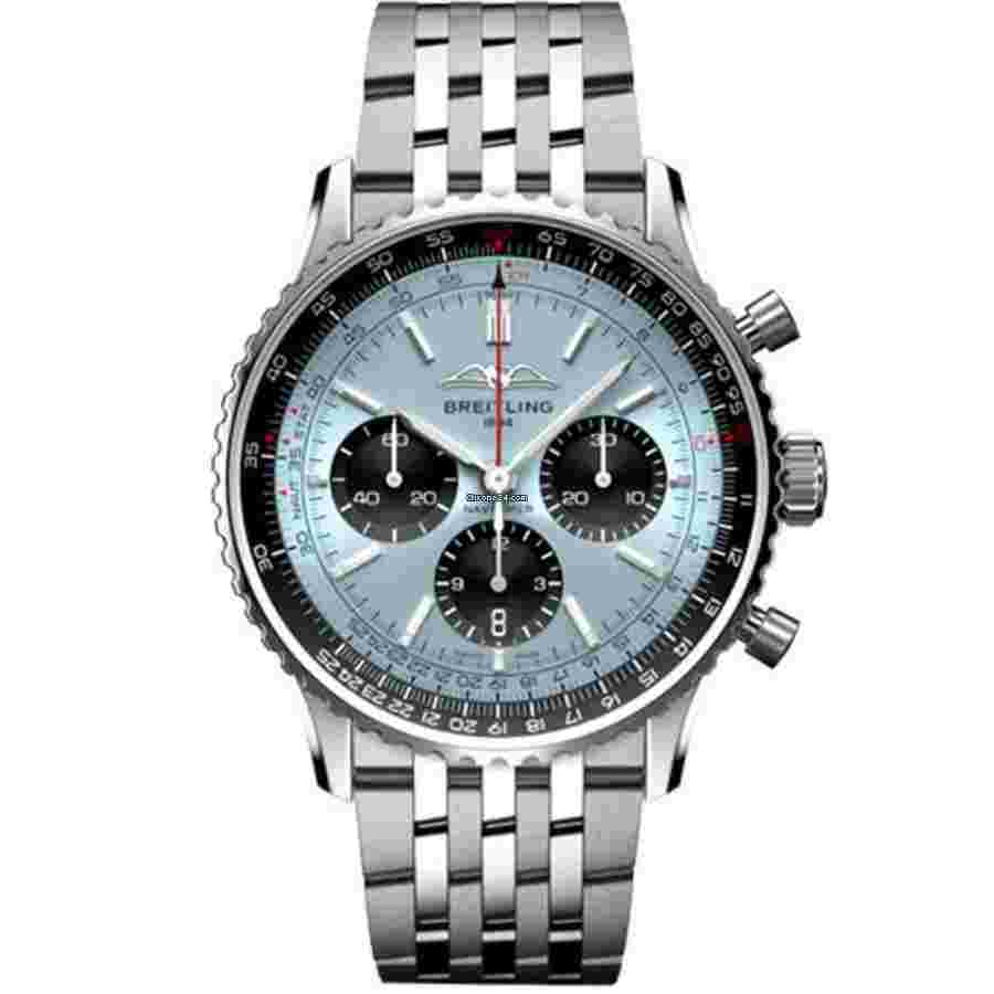 Breitling
Super Navitimer B01 Men’s Watch 43mm AB0138241C1A1 Stainless Steel with Ice Blue Dial 2024