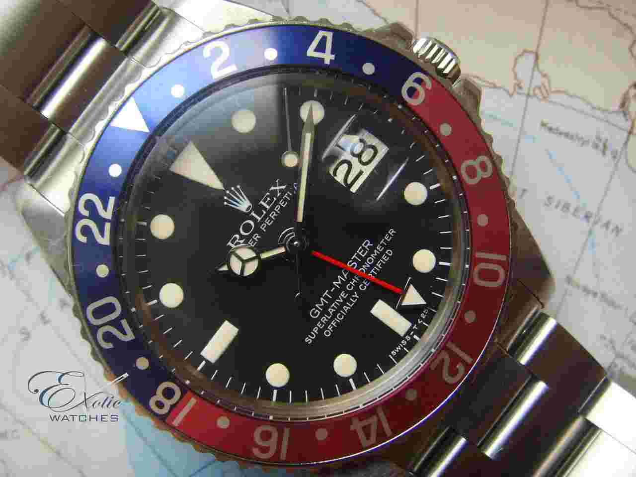 Rolex GMT-Master
1978 Maxi Dial GMT-Master Pink Lady with Rolex Service Card