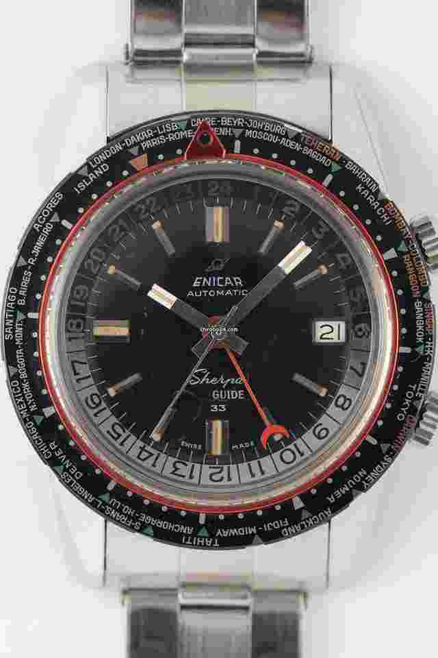 Enicar Sherpa
                           
                                 GUIDE 33 MK2 Ref.126/001 7-63 world time