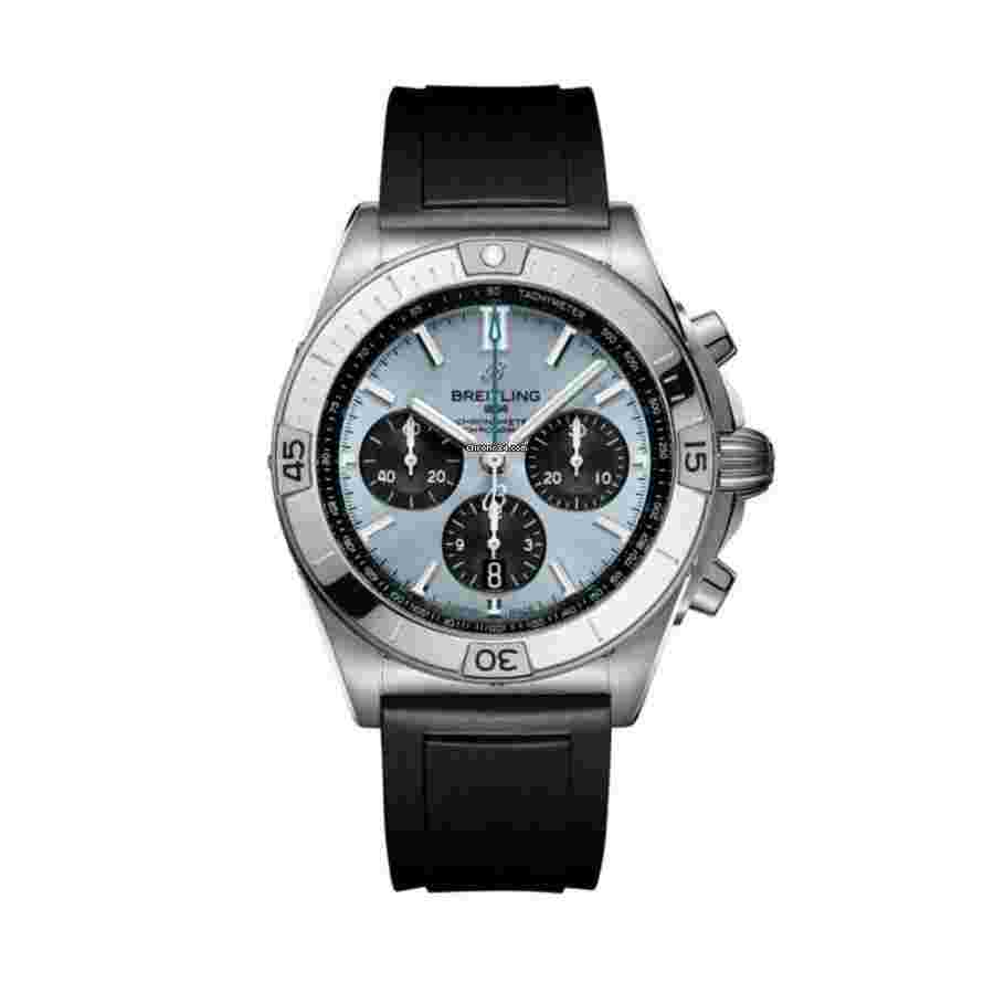 Breitling Chronomat 42
                           
                                 B01 42mm PB0134101C1S1 Stainless Steel with Black Rubber Watch Ice Blue Dial 2024