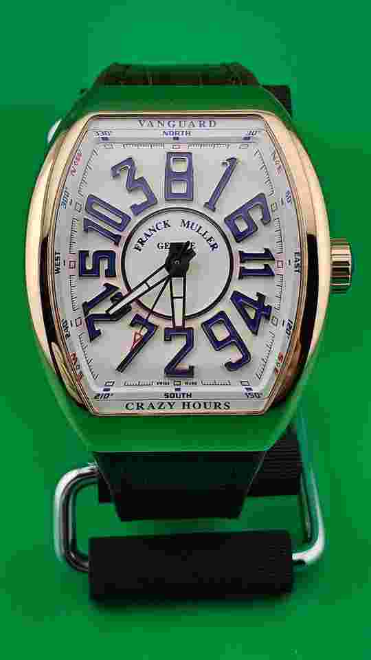 Franck Muller
                           
                                 Vanguard Crazy Hours 18k gold Asia limited Edition.