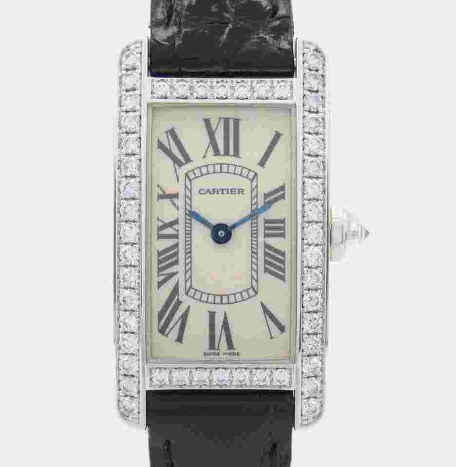 Cartier Tank Américaine
                           
                                 American 18K Gold Diamond Watch