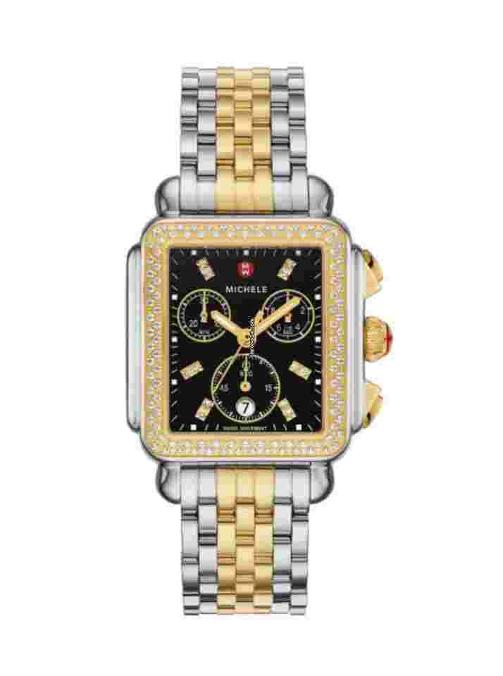 Michele Deco
                           
                                 MWW06A000808 Deco Diamonds Chrono Two Tone 35 mm Quartz Women's Watch