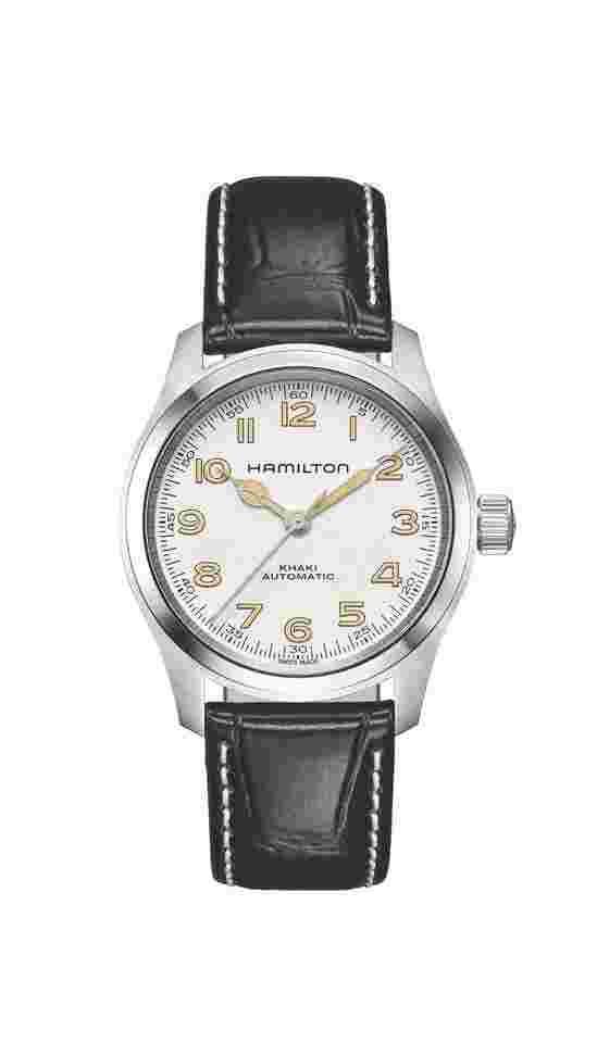 Hamilton Khaki Field Murph
H70405710 KHAKI FIELD MURPH 38mm White Dial Leather Auto Mens Watch