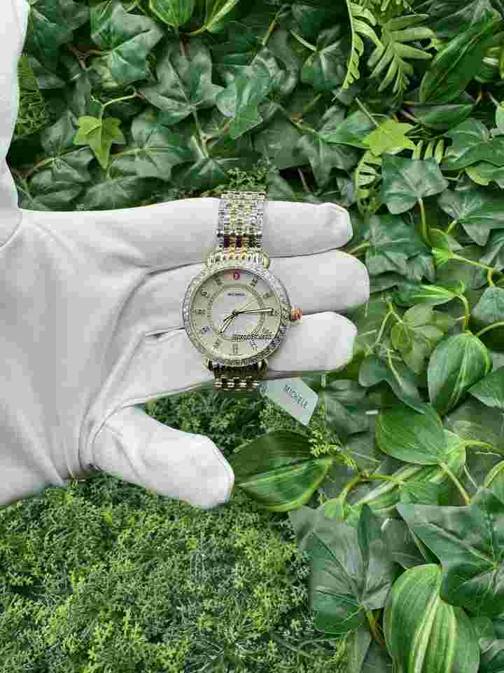 Michele
                           
                                 Sidney Classic Two-tone Women's Watch Of Pearl mww30b000002