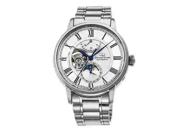 Orient Star
                           
                                 RE-AM0005S Moon Phase Open heart Power Reserve Men's Watch