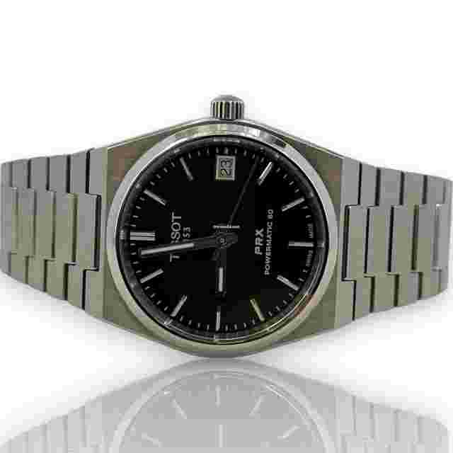 Tissot
                           
                                 TRX Powermatic 80 35mm T137.207.11.091.00 Green Dial Steel Watch