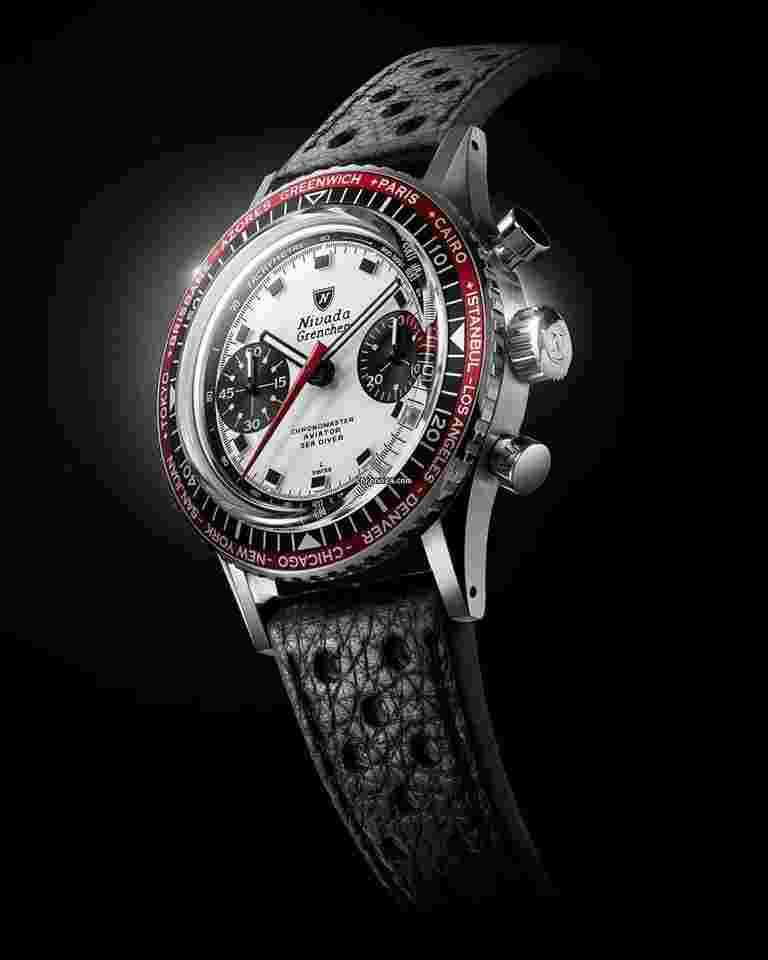 Nivada
                           
                                 SET: Chronomaster Paul Newman Inter Bezel 86054M - Black Racing Strap + Beads of Rice
