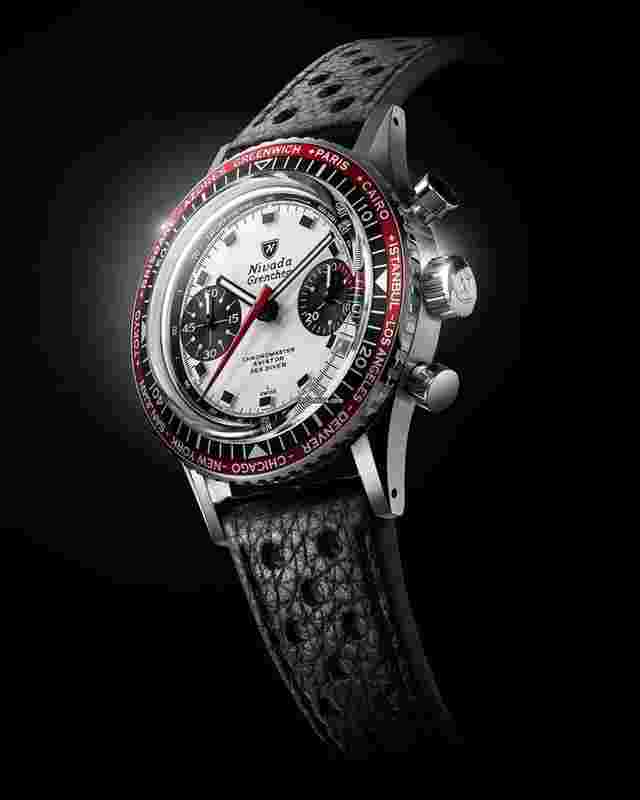 Nivada
                           
                                 SET: Chronomaster Paul Newman Inter Bezel 86054M - Black Racing Strap + Beads of Rice