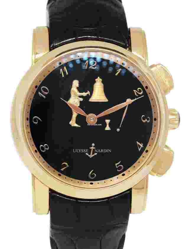 Ulysse Nardin Sonata
                           
                                 Hourstricker 18k Rose Gold Black dial 42mm B/P 756-88