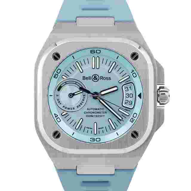 Bell & Ross
                           
                                 PAPERS Bell & Ross ICE Blue Stainless Steel 41mm Automatic Watch BR-X5 BOX