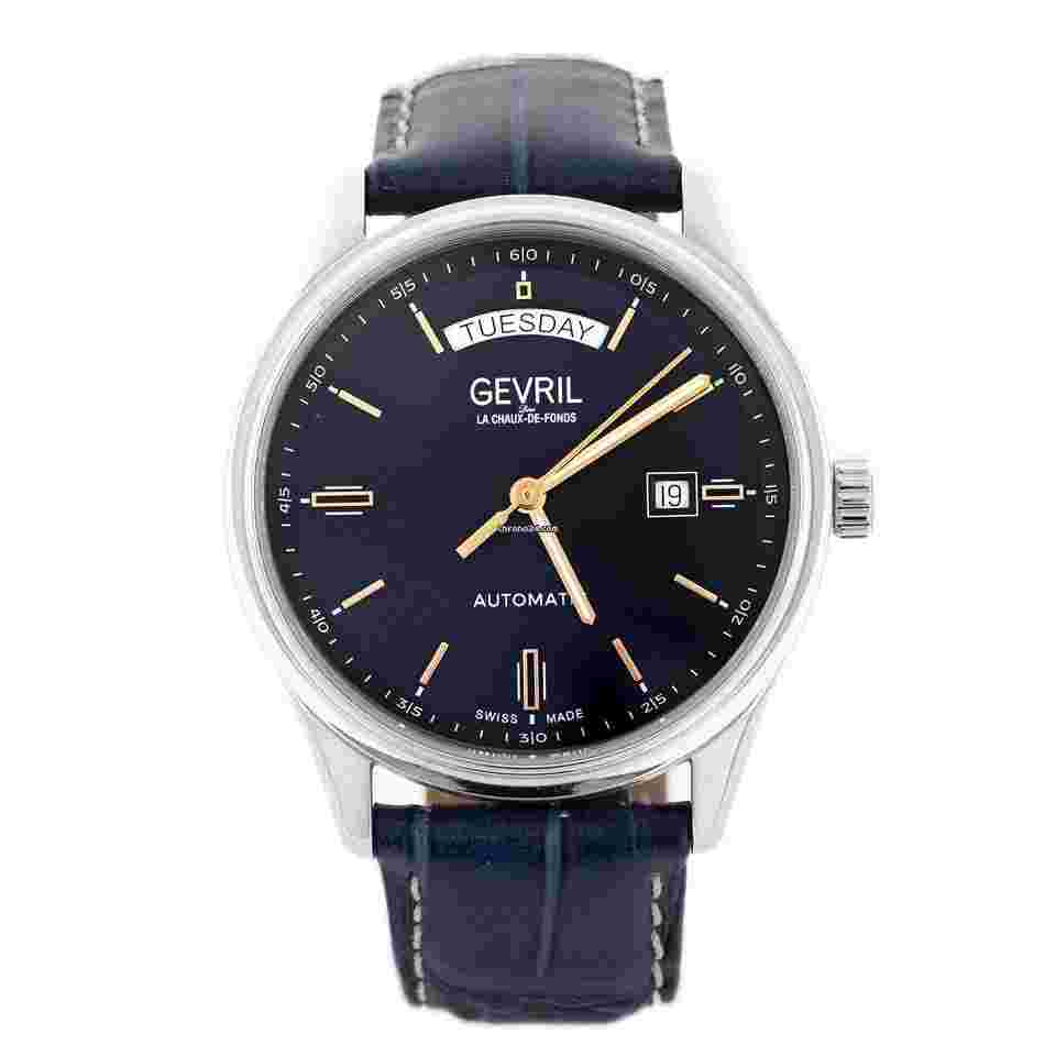 Gevril
Excelsior Day Date Stainless Steel Blue Dial 42mm 48202 Full Set