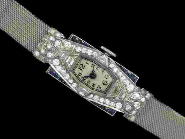 Vacheron Constantin
                           
                                 1925's Very Rare & Exquisite Art Deco Ladies Watch - Platinum Diamonds & Sapphires
