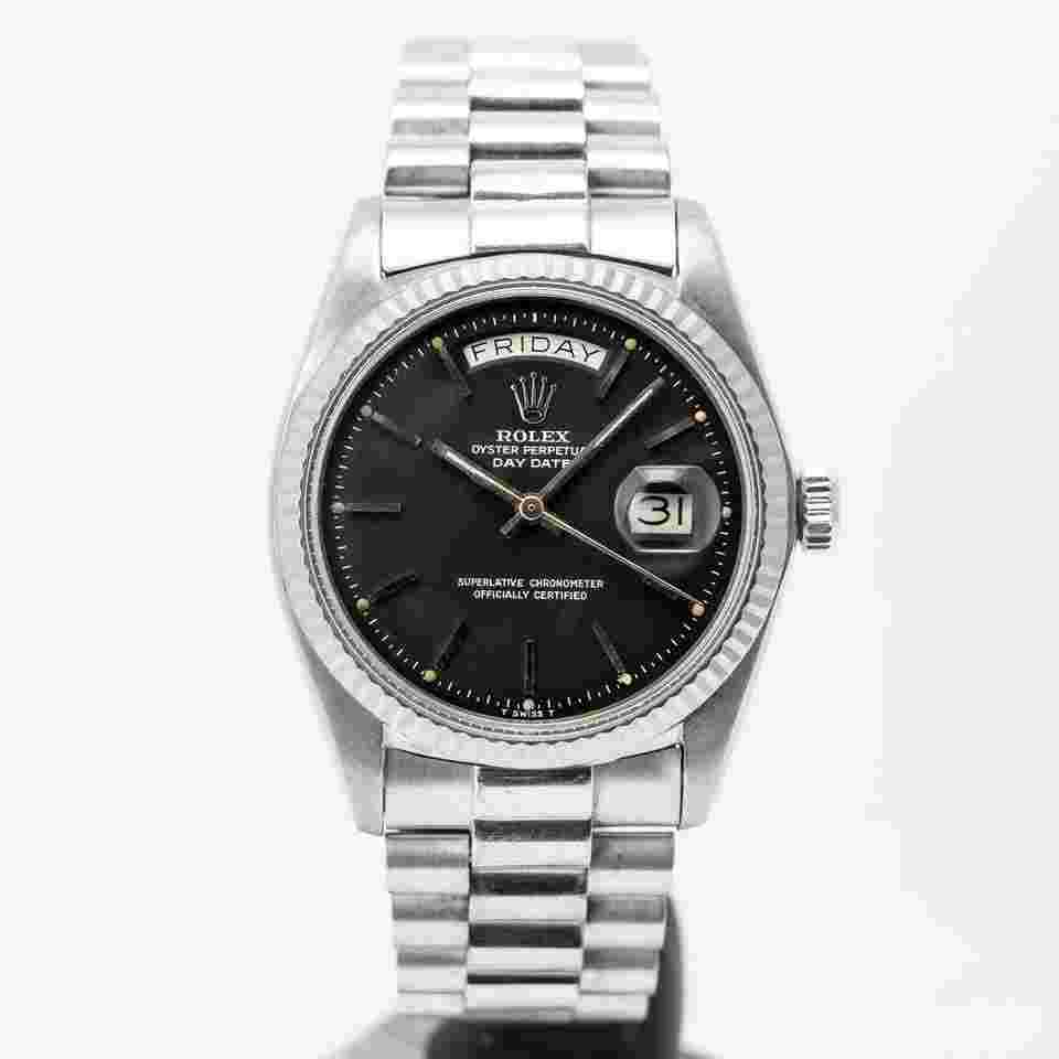 Rolex Day-Date 36
Vintage 1978 Day-Date Matte Black Dial White Gold 36mm (1803) - Rare