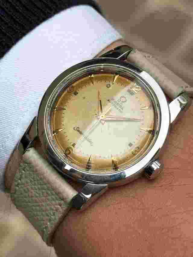 Omega Seamaster
                           
                                 CK2577 Naiad 1953 Seamaster Kal. 354 Bumper Automatic RARE Patina